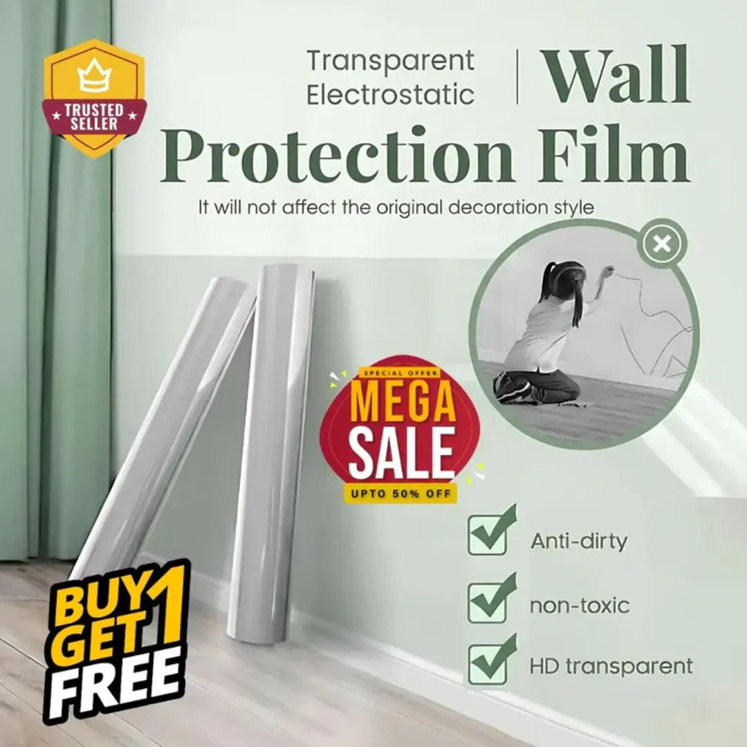 Self- Adhesive Transparent Electrostatic Wall Protection Film Buy 1 Get 1 Free