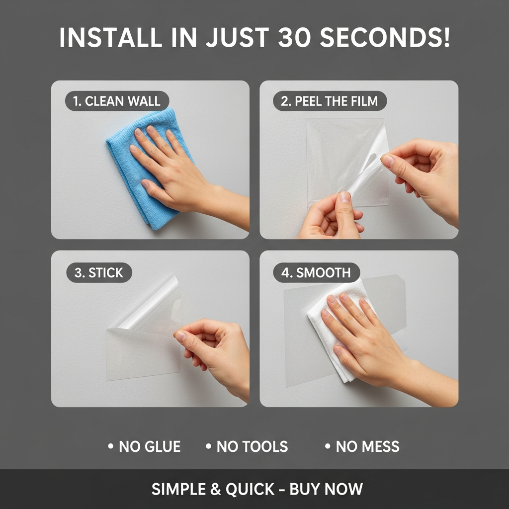 Self- Adhesive Transparent Electrostatic Wall Protection Film Buy 1 Get 1 Free