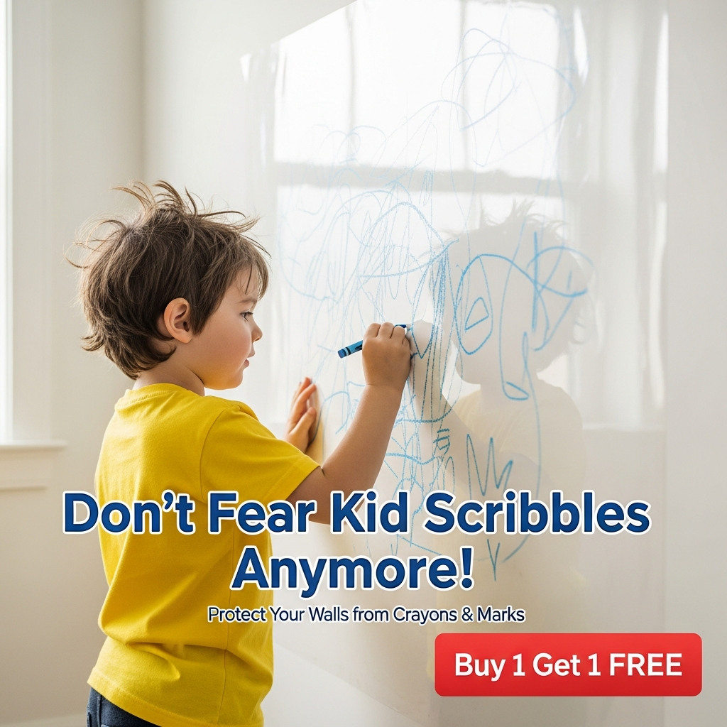 Self- Adhesive Transparent Electrostatic Wall Protection Film Buy 1 Get 1 Free